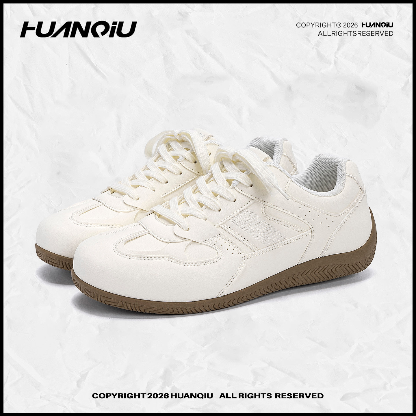 环球隐形内增高德训鞋男鞋春季2026新款赛车鞋男休闲百搭厚底板鞋主图