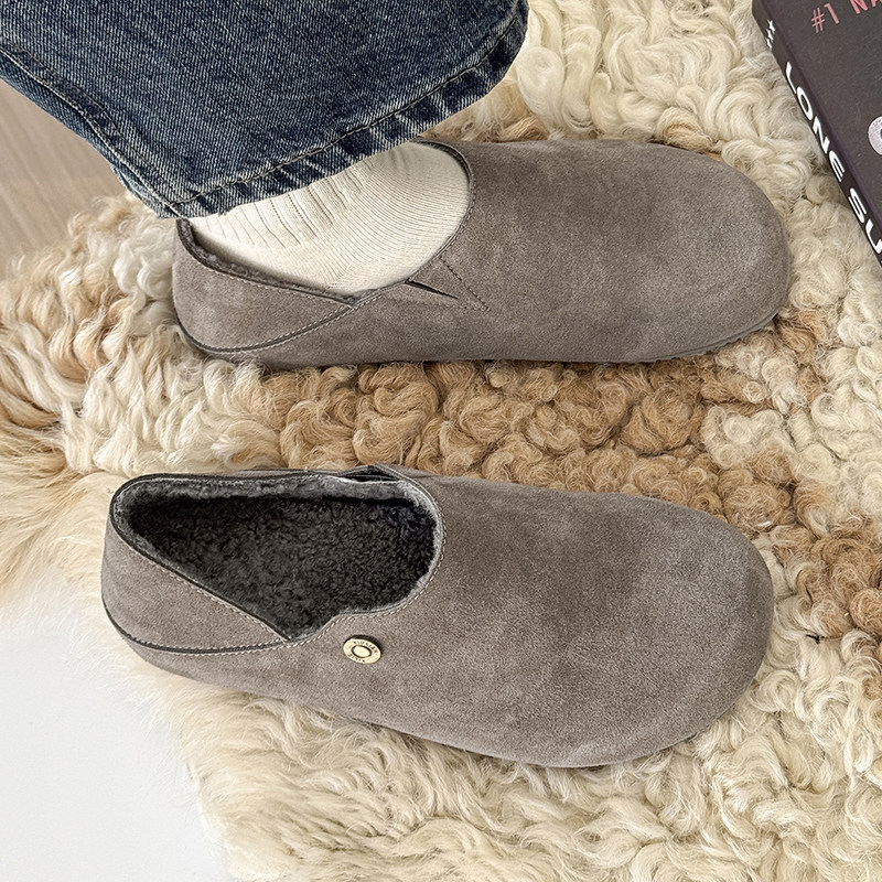 勃肯鞋男士冬季2025新款两穿一脚蹬懒人穆勒鞋软底休闲鞋全包拖鞋主图