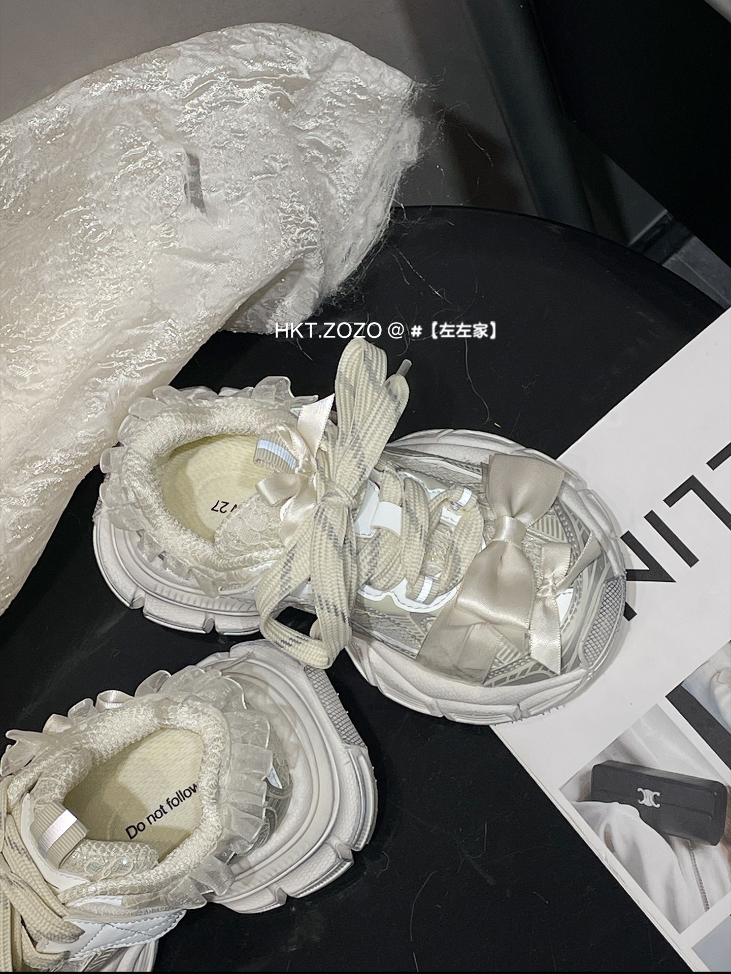 左左家2026年春季新款中大童休闲百搭运动鞋丝带蝴蝶结女童老爹鞋主图