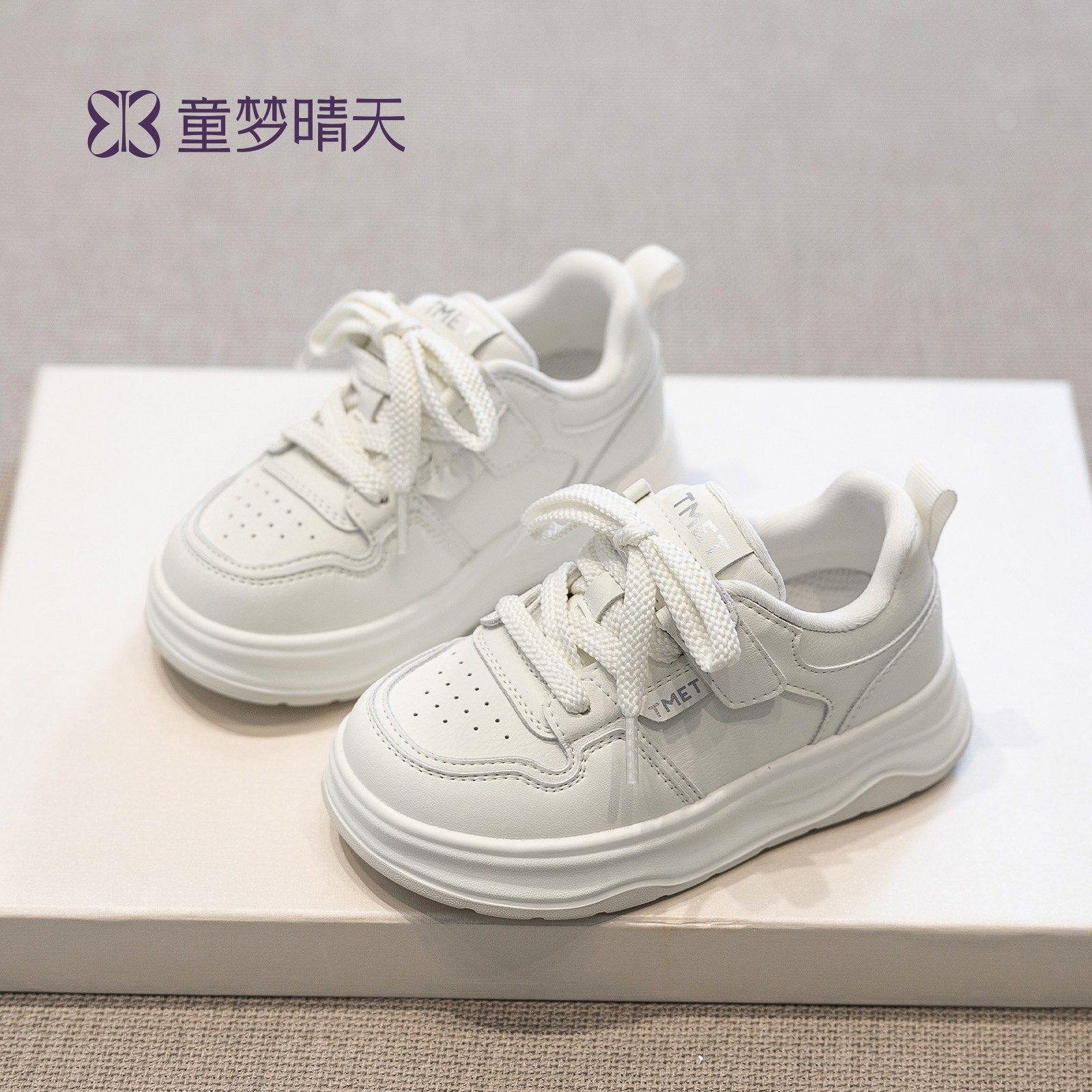 童梦晴天女童鞋子运动鞋白色儿童小白鞋2026新款爆款春季女宝板鞋主图