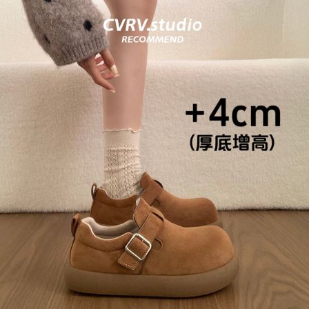 小土豆勃肯鞋女款2026新款春季一脚蹬懒人鞋松糕厚底博肯乐福单鞋