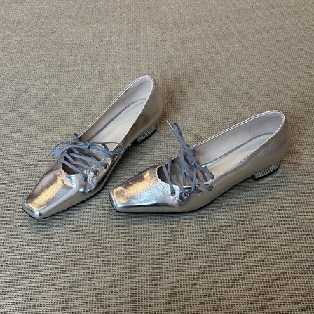 羊皮版~日常通勤气质百搭不累脚单鞋女法式复古一脚蹬舒适芭蕾鞋