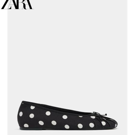 ZARA2026春夏新品 女鞋 蝴蝶结饰圆点印花平底芭蕾鞋 3543710 800