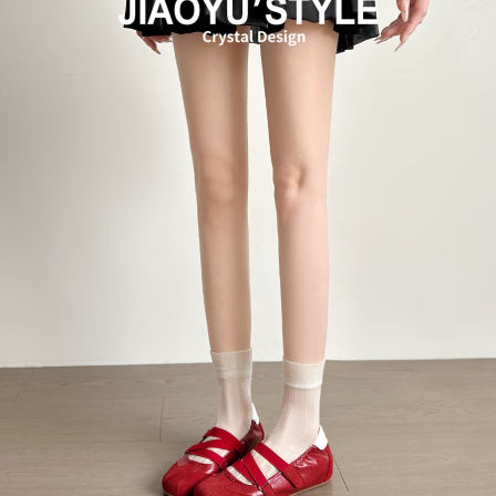 真皮~骄屿内增高运动玛丽珍鞋2026新款交叉带芭蕾德训鞋浅口单鞋