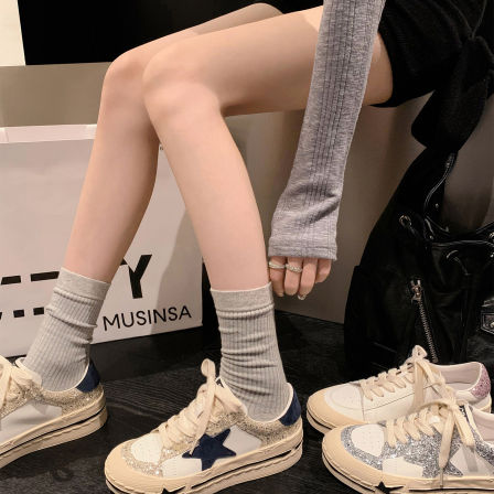 “稳叔”华丽星光～5cm增高板鞋女真皮春秋新款小白鞋休闲运动鞋