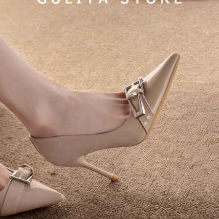 古莉塔2026尖头高跟鞋女细跟不累脚气质绝美漆皮裸色浅口法式单鞋