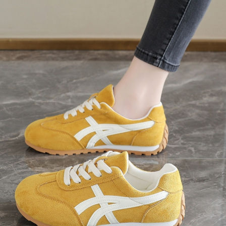 复古德训鞋女鞋2026新款春季平底系带运动休闲鞋超火爆款阿甘板鞋