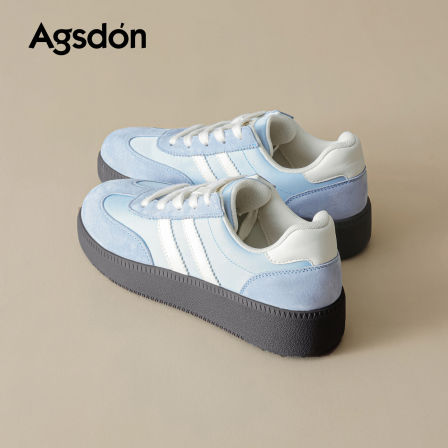 奥古狮登德训鞋女2026新款春季复古蓝色板鞋超火休闲运动鞋巨好看