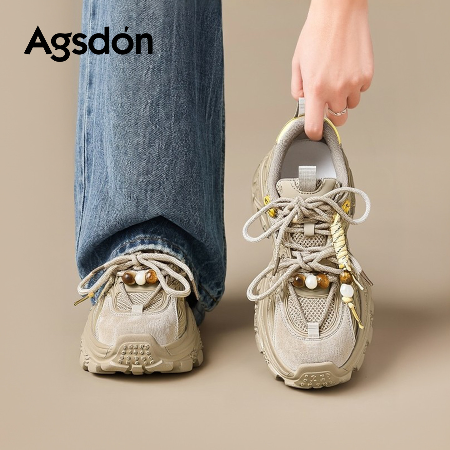 奥古狮登老爹鞋女2026新款春季厚底增高巨好看超火休闲百搭运动鞋主图