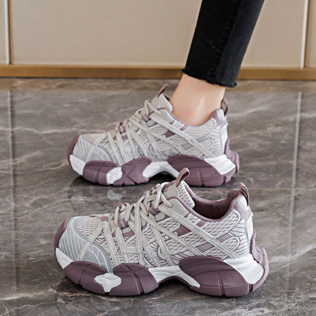 女鞋2026新款春季轻便休闲运动鞋显腿长配阔腿裤老爹鞋爆款厚底鞋