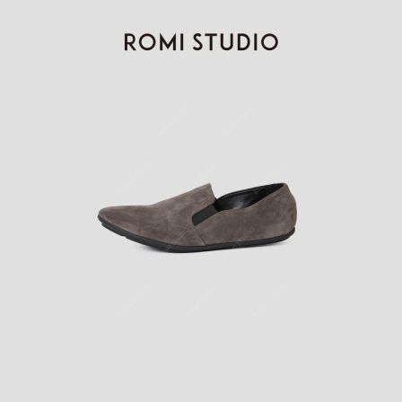 ROMI STUDIO牛反绒拼内里羊皮舒适柔软一脚蹬单鞋 RW24LP31242
