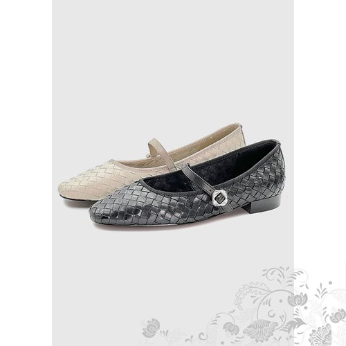 【青丝专享】小众设计~一字带玛丽珍平底简约浅口单鞋53013主图