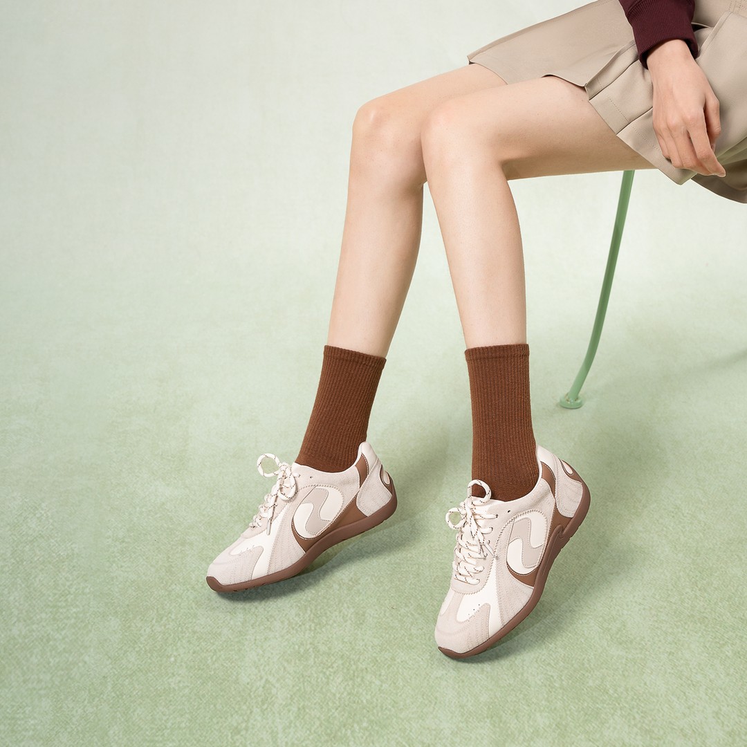 吴大叔春秋英伦风德训鞋气垫缓震复古皮鞋百搭时尚W10G10301A2261主图