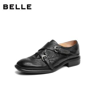 百丽复古便士乐福鞋女2026春新商场同款质感真皮流苏单鞋H8029AA6主图