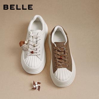 【kk】百丽波浪底女25秋新商场同款串珠休闲板鞋E7K1DCM5