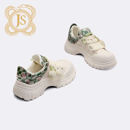 已开价，6024D7528运动百搭夏季透气复古时尚欧美圆头厚底休闲板鞋