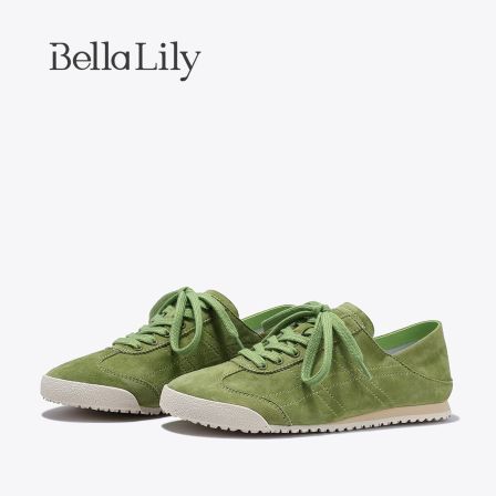 BellaLily夏季新款复古随性两穿软底阿甘鞋女轻盈舒适德训鞋