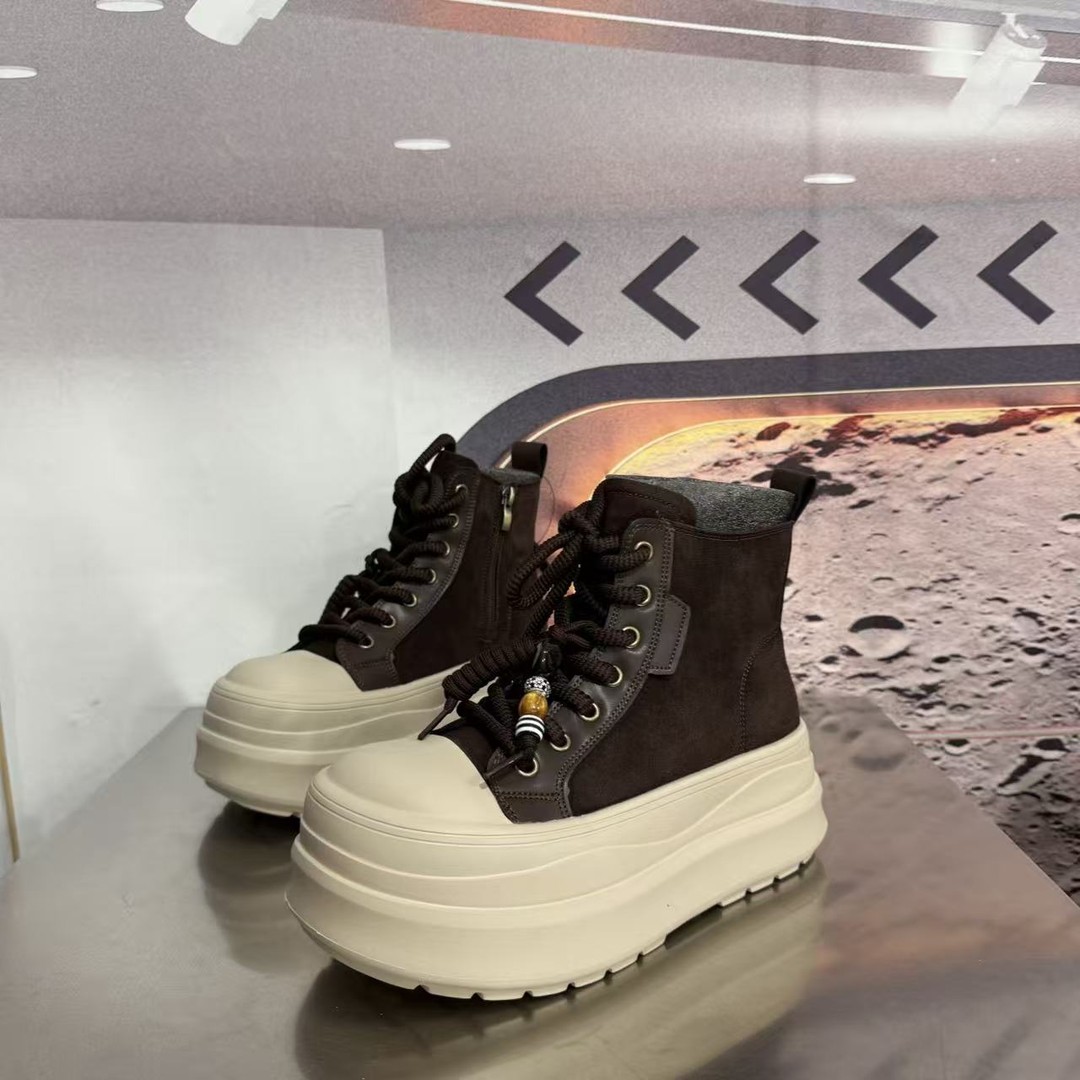 1899-5加绒新款2025精品百搭潮流马丁靴中筒烟筒黑色女士主图