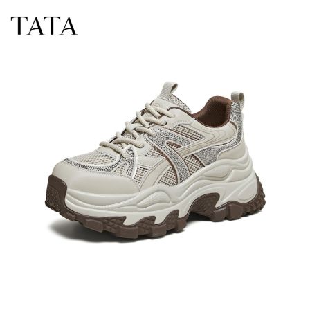 TATA他她2026春新款商场同款复古厚底老爹鞋女休闲运动鞋CJY02AM6