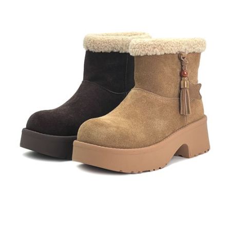 【青丝专享】保暖厚底时尚短筒雪地靴58006