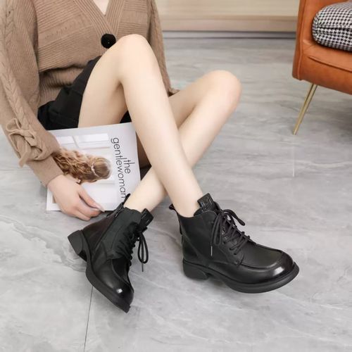 特XIAOJIAOYA——英伦风系带百搭短靴1-1886-7主图