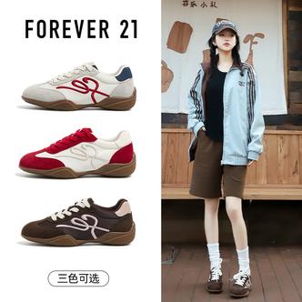 【真皮德训】F21爆款德训鞋女2026新款春季厚底增高百搭休闲赛车鞋主图