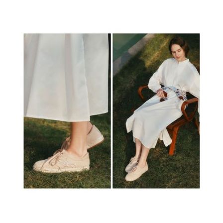 73hours女鞋陷入暖阳2026春季新款圆头平底系带渔夫鞋