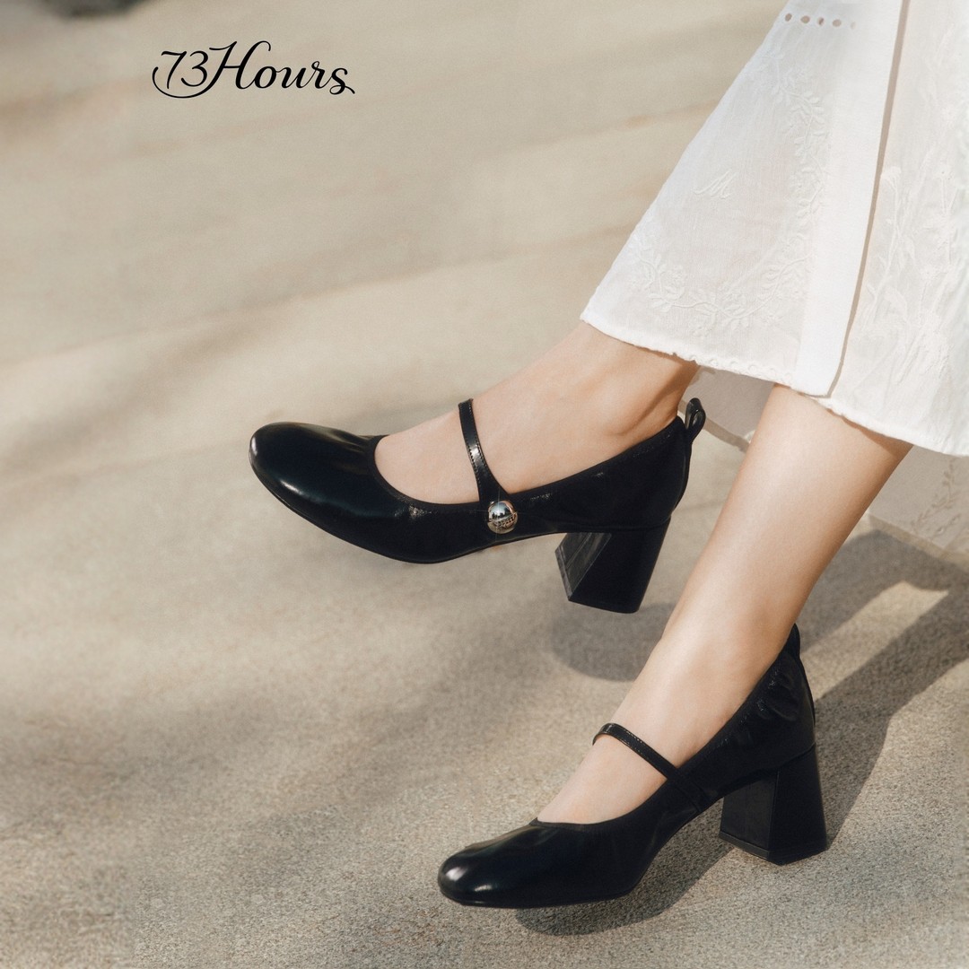 73hours女鞋可露丽2026春季新款高跟玛丽珍鞋女粗跟法式芭蕾单鞋主图
