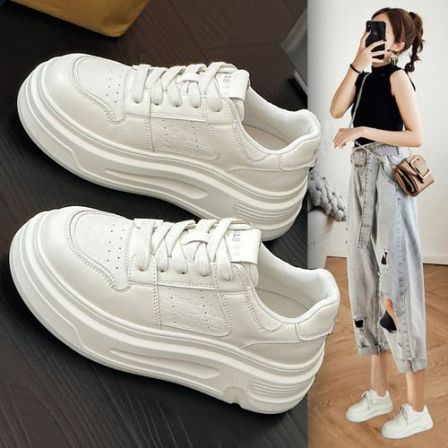 厚底小白鞋女2026秋冬新款加绒轻便百搭巨好看真皮运动休闲板鞋