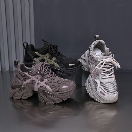 IG/IG现货增高6CM2025秋季轻奢爆款百搭休闲风软底透气女鞋6825