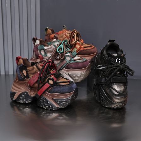 IG/IG现货增高10CM2025冬季新款爆款保暖复古百搭软底老爹鞋80310