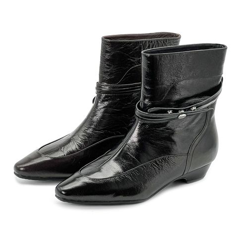 【青丝专享】方头低跟法式气质时装靴68020主图