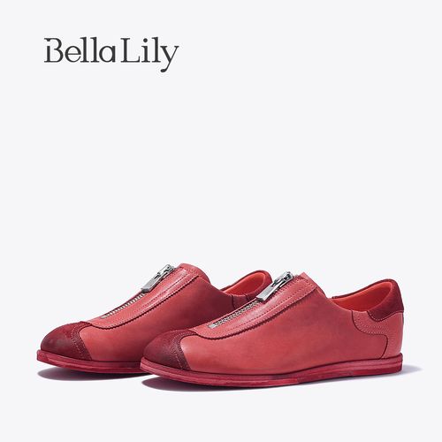 BellaLily春季新款小众潮酷平底鞋女舒适个性潮鞋软底休闲鞋主图