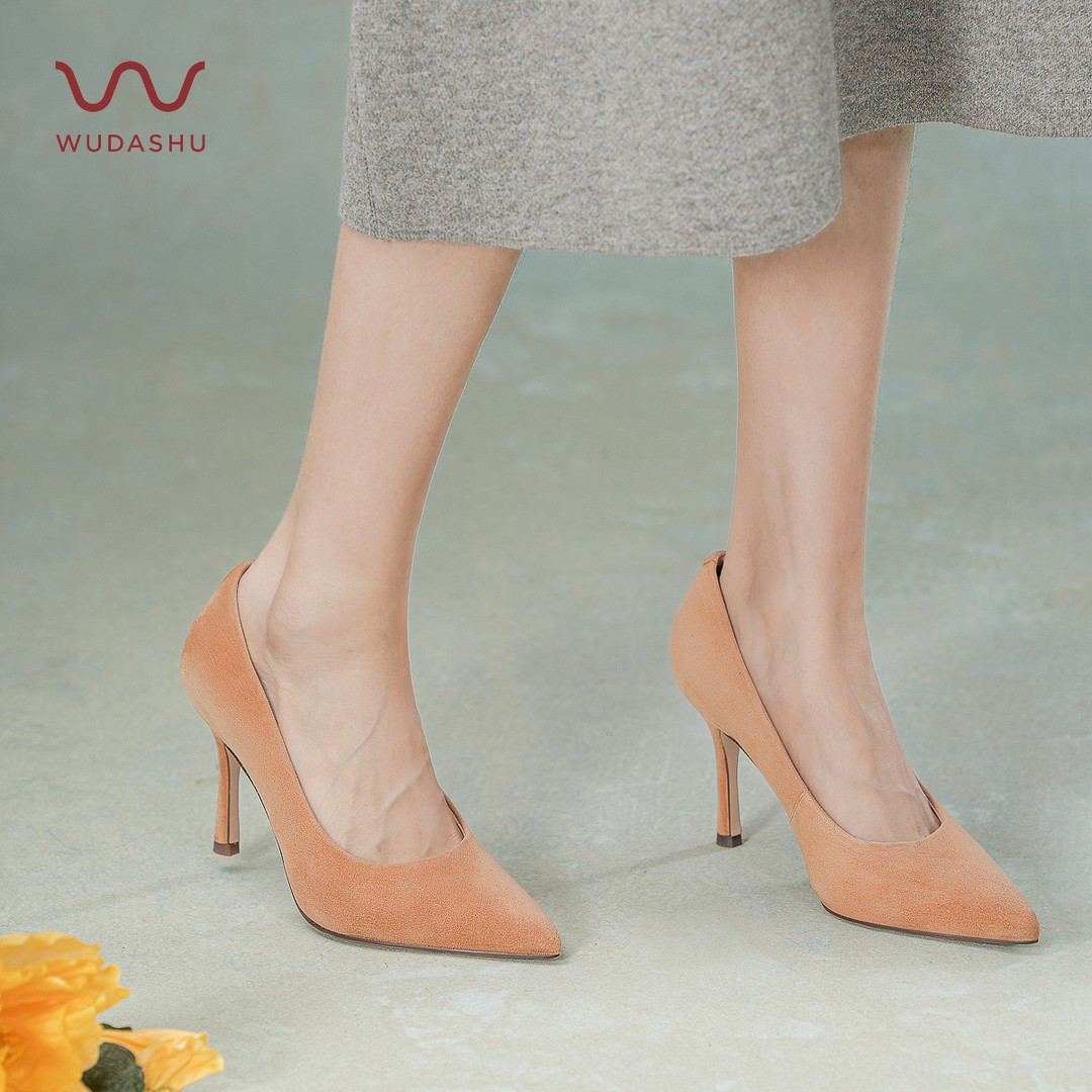 吴大叔气垫缓震款尖头浅口细跟高跟鞋职场气质单鞋女A11B1G1040A主图