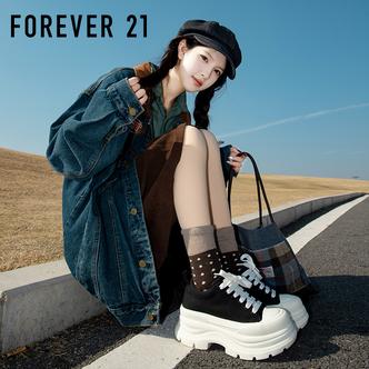 【厚底帆布】F21帆布鞋女2026新款增高7cm小个子经典百搭显脚小女鞋主图