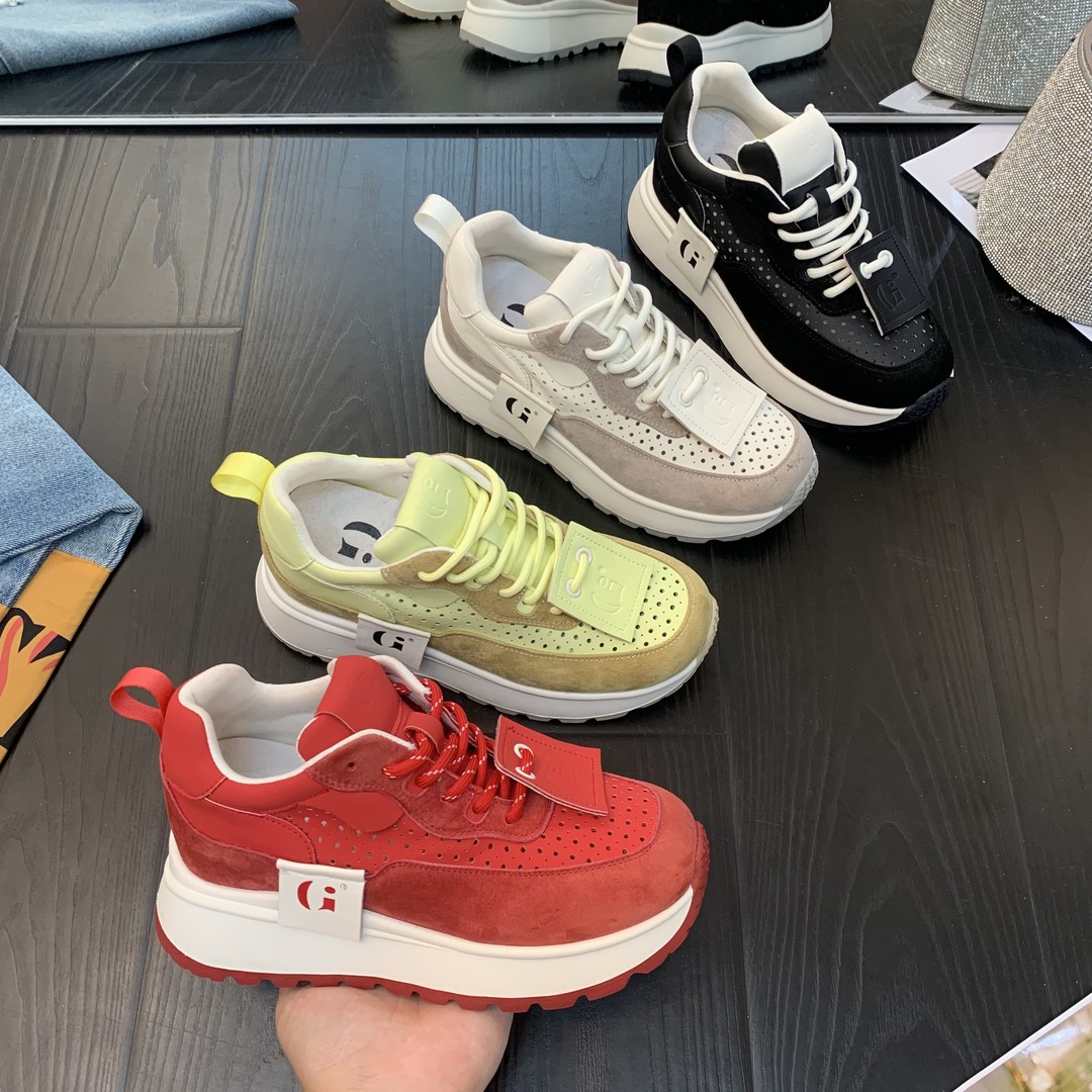 IG/IG现货增高8CM2025秋季爆款软底休闲百搭小白鞋透气女鞋80085主图