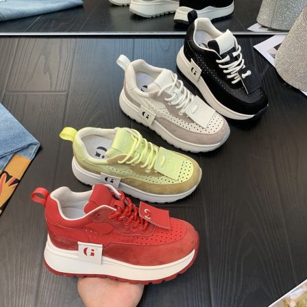 IG/IG现货增高8CM2025秋季爆款软底休闲百搭小白鞋透气女鞋80085