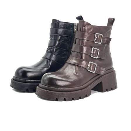 【青丝专属】秋冬新款皮带扣美式复古马丁靴58005