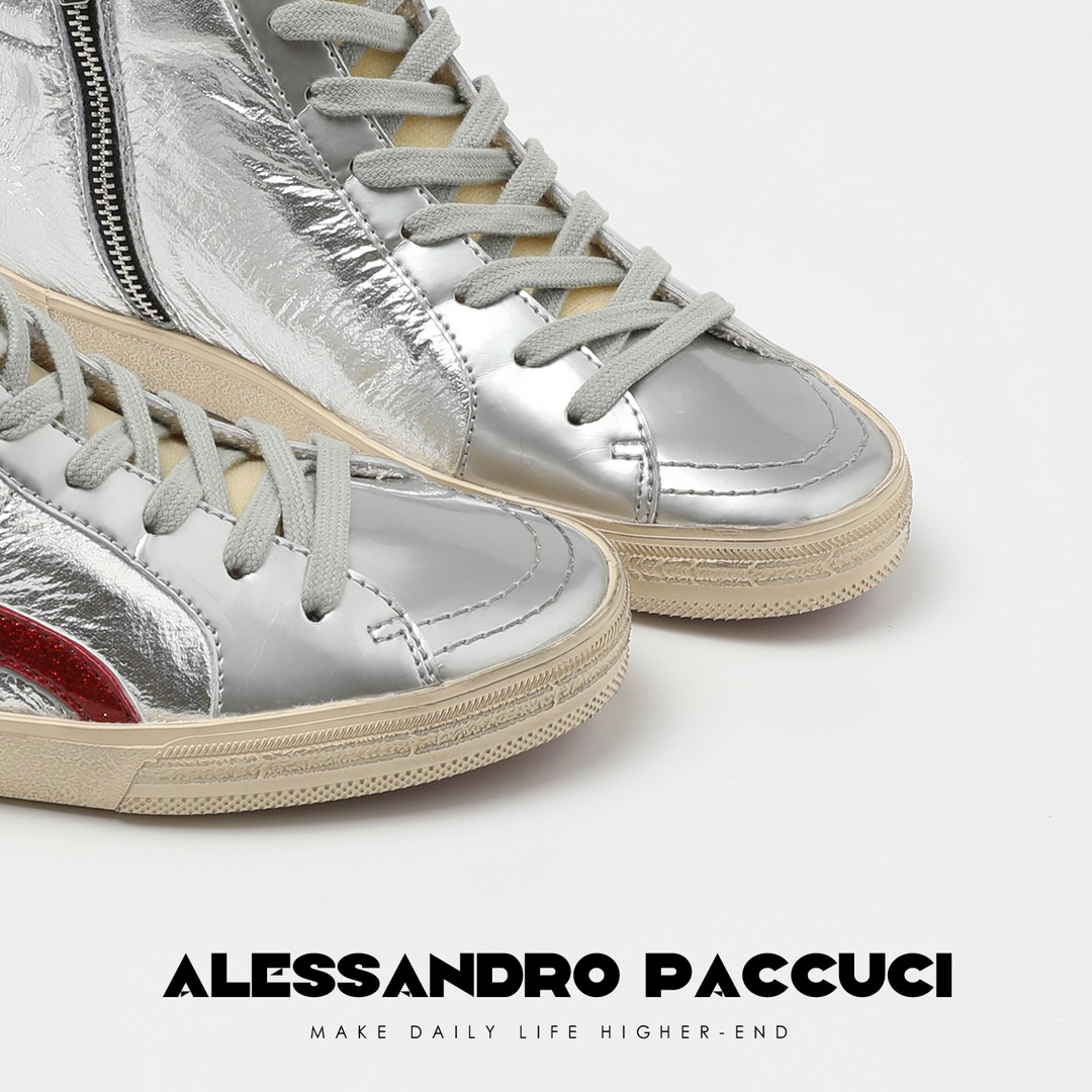 AP洛哥42063XY【红星鞋】牛皮里小脏鞋潮流百搭高帮拼色系带休闲鞋主图