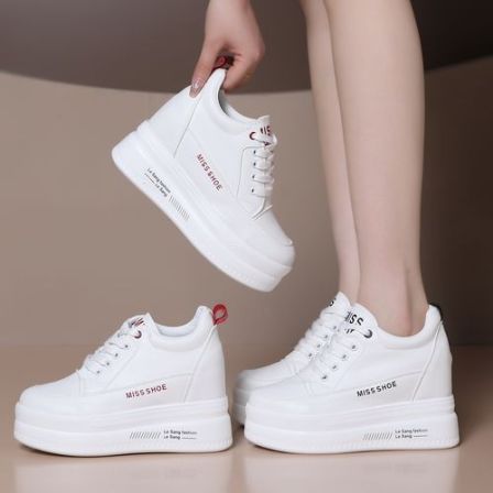 【8-10厘米】内增高厚底小白鞋春秋新款韩版休闲鞋时尚百搭显瘦女鞋