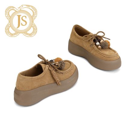 已开价，8110D7519春秋休闲百搭复古春季时尚欧美圆头厚底勃肯鞋