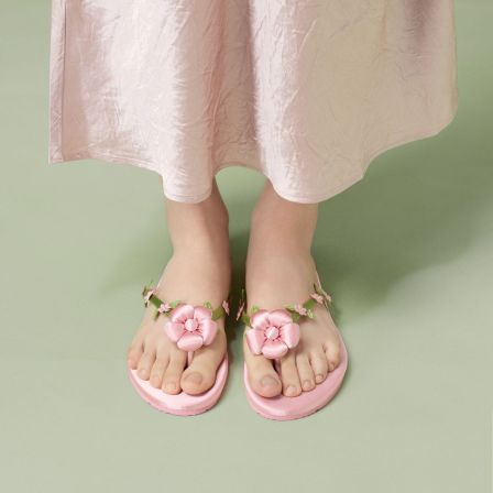 CHARLES&KEITH26春新品花朵系列度假风平底夹趾凉拖CK1-70920221