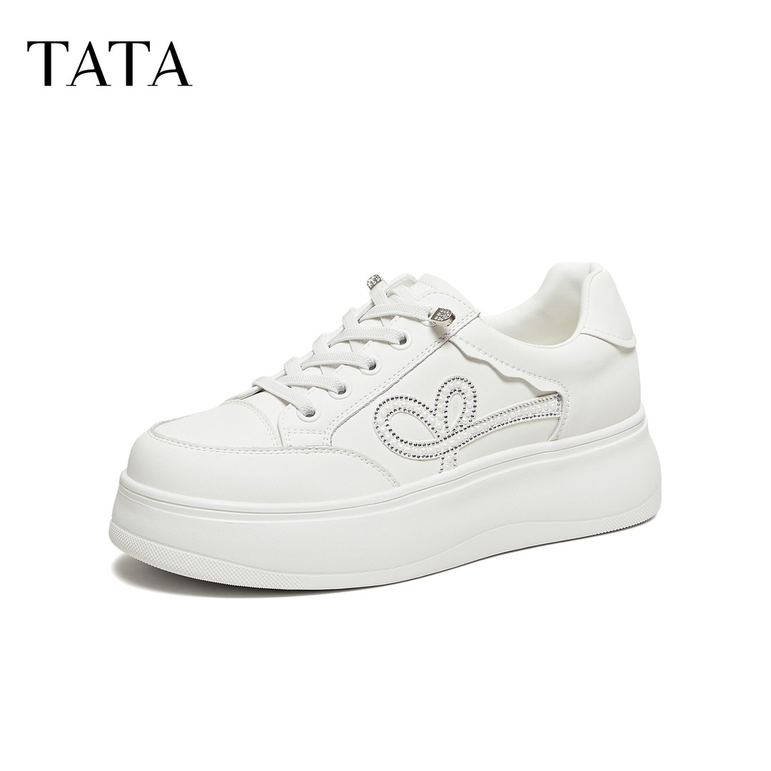 TATA他她2026春新款商场同款时尚休闲厚底板鞋百搭小白鞋WJN30AM6主图