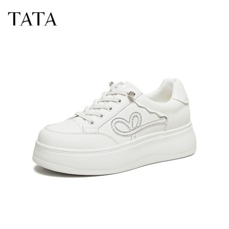TATA他她2026春新款商场同款时尚休闲厚底板鞋百搭小白鞋WJN30AM6