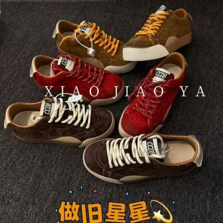 特XIAOJIAO【做旧星星】“韩系复古色系百搭星星板鞋”（增高4）37-169