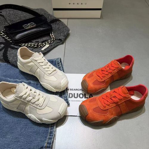 广州欧货【颜控】早春真皮3cm系带德训学院气质百搭松糕鞋主图