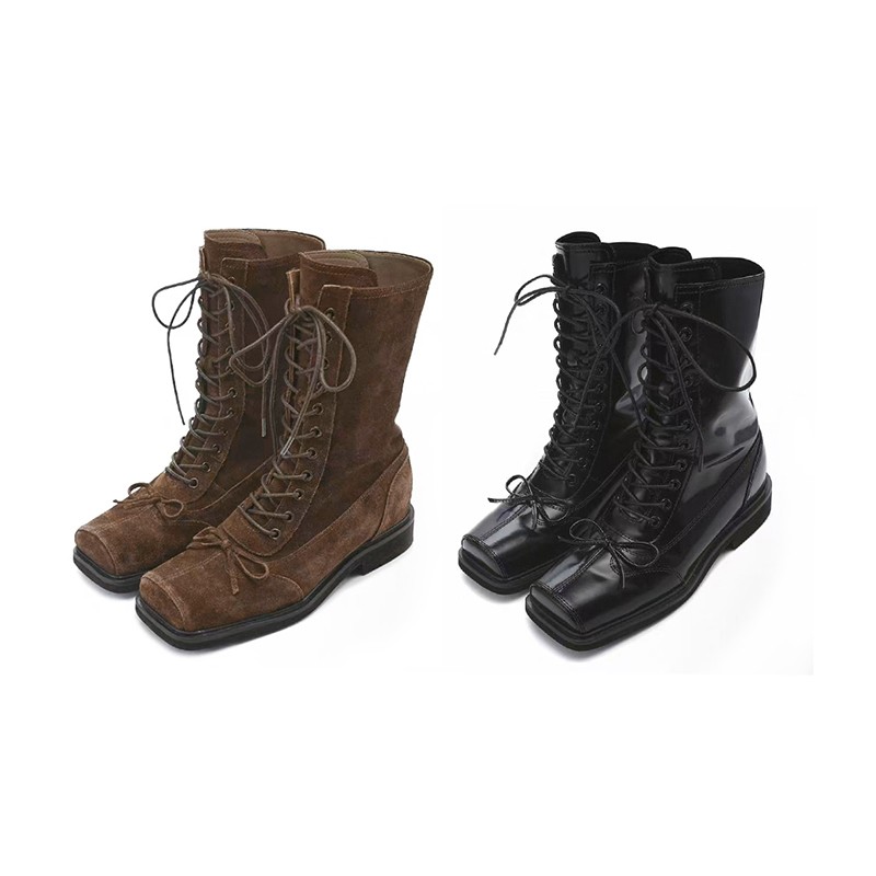 七 秋冬芭蕾鞋楦解构绑带靴(侧拉链/跟高3cm内增高2.5cm) WG08308主图