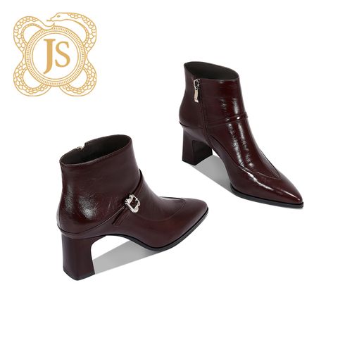 已开价，2890X85824气质加绒高跟方头秋冬时尚欧美尖头粗跟时装靴主图