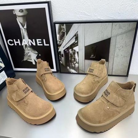 下单拍大一码，新款厚底勃肯加棉马丁短靴软底软面脚感舒适