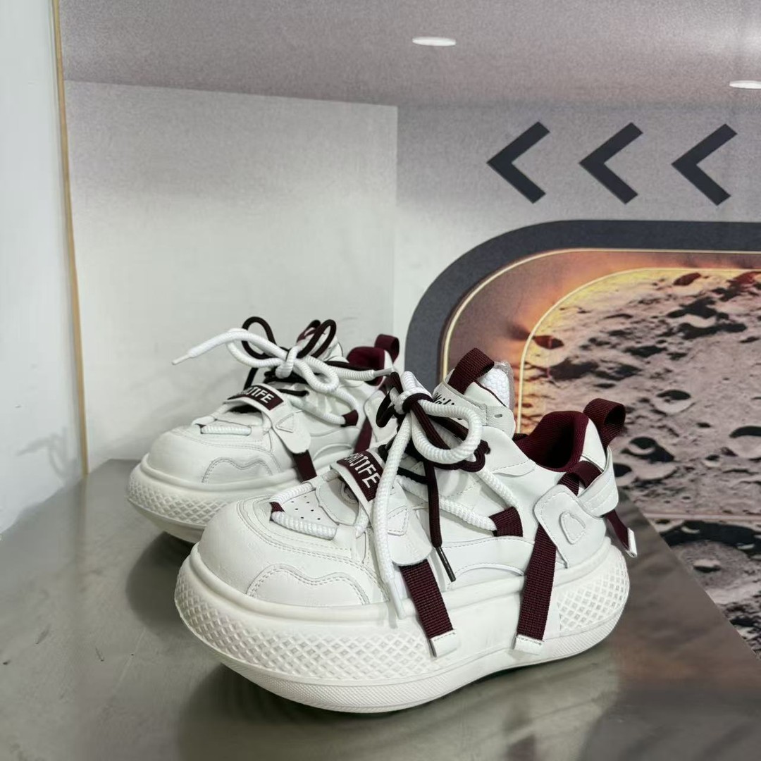 776-6秋款新款2025圆头系带韩版简约休闲板鞋潮流百搭ins主图